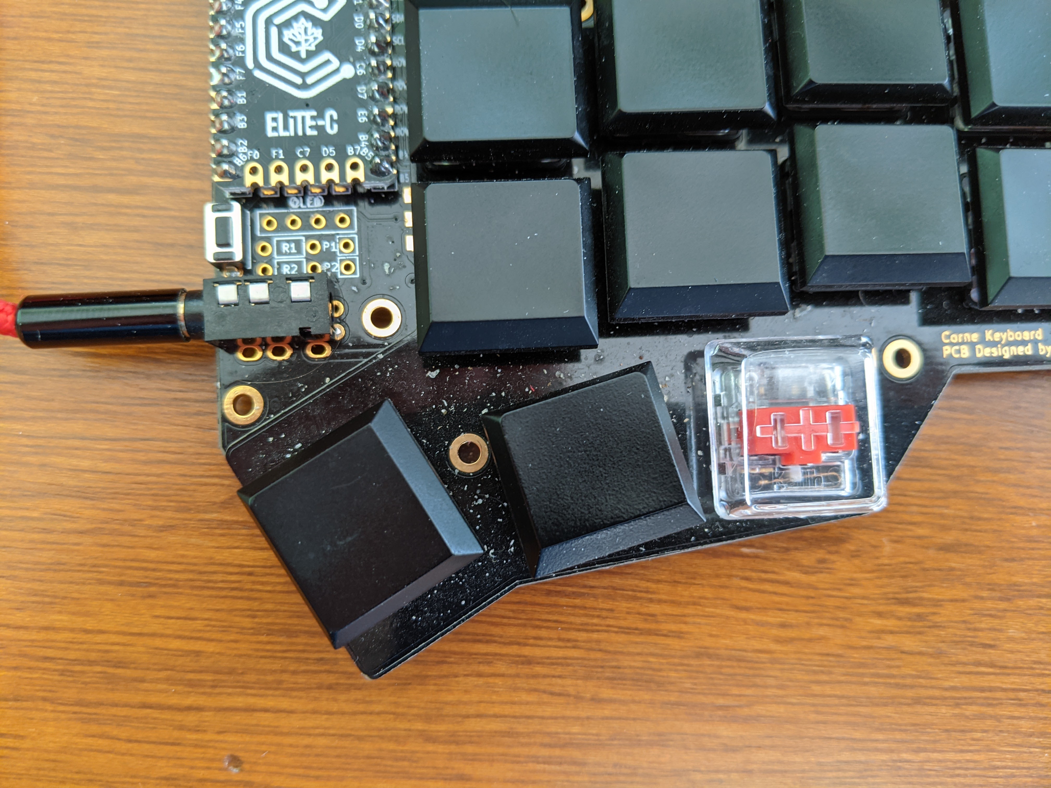 Corne keyboard thumb keys