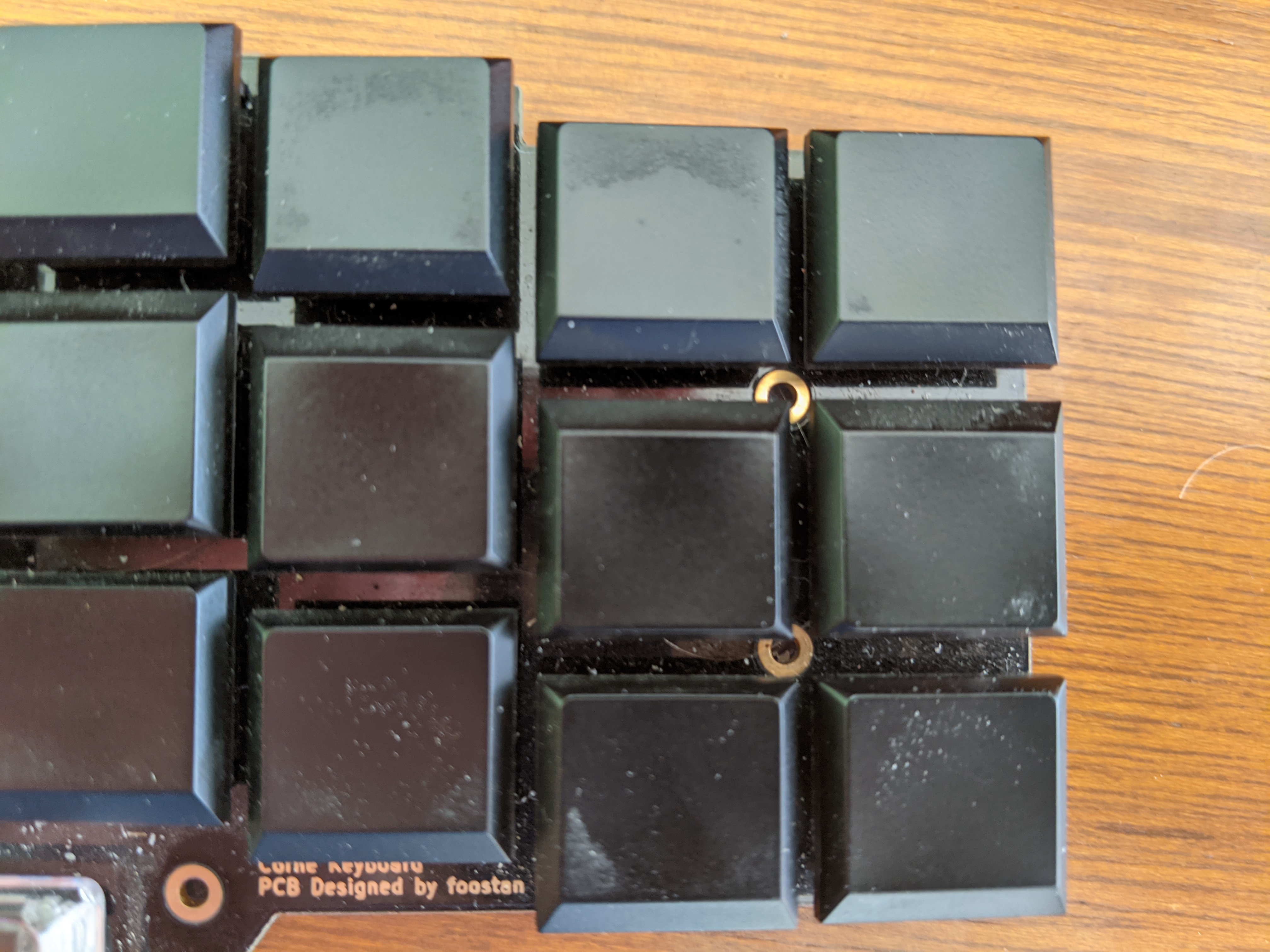 Corne keyboard with flat keycaps