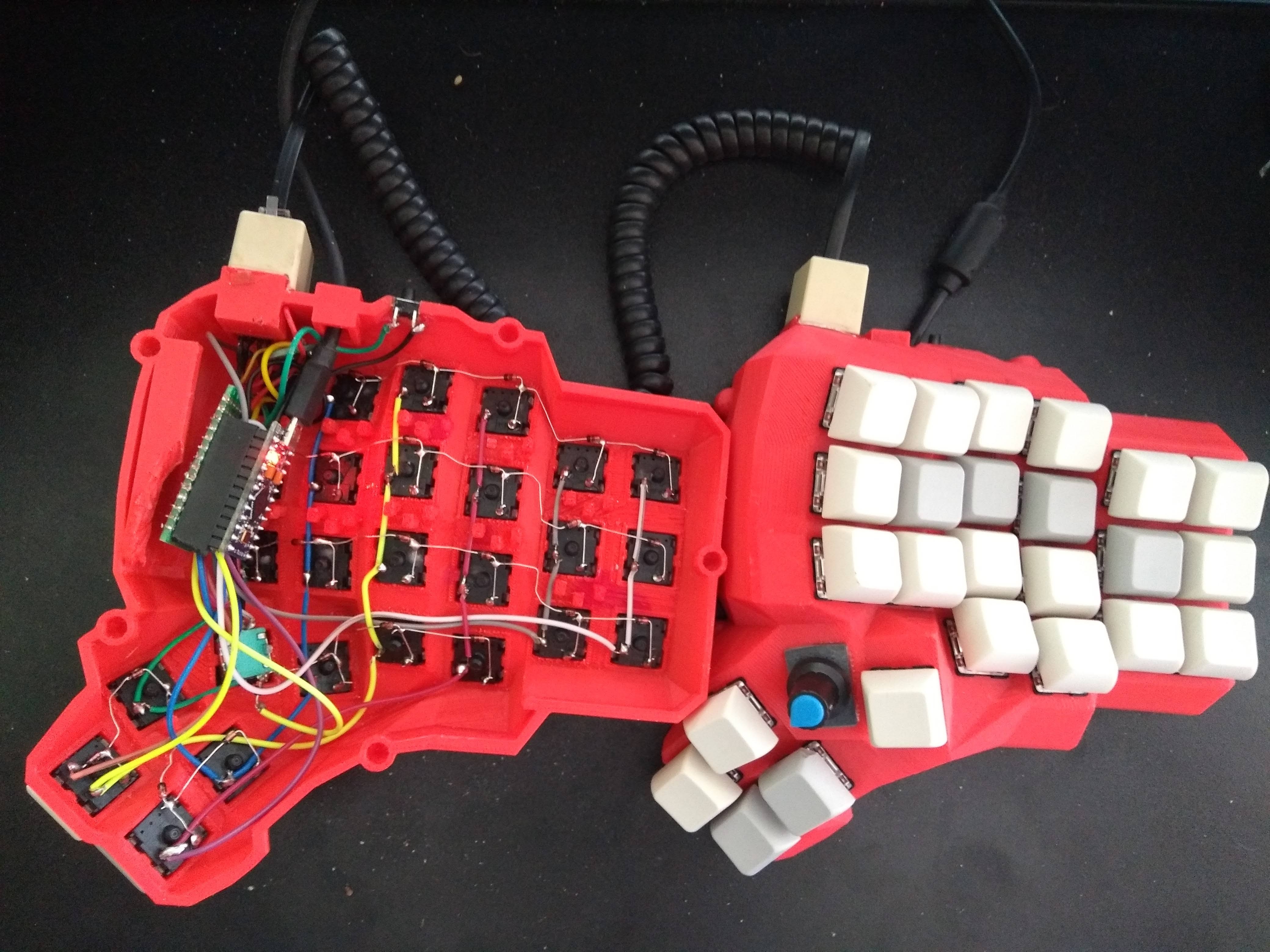 Dactyl Manuform hand-wiring overview