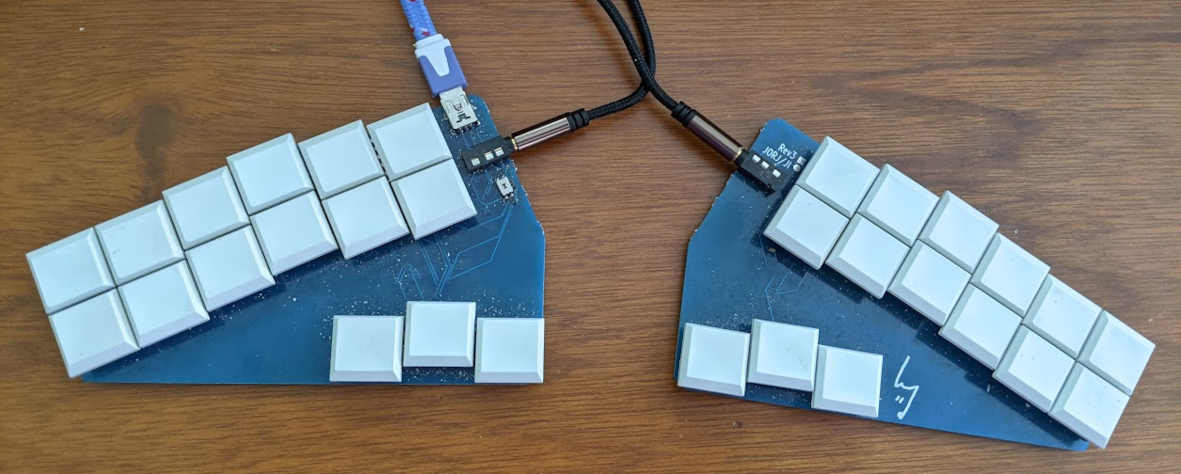 The Georgi keyboard is a cost-efficient and very portable Steno keyboard.